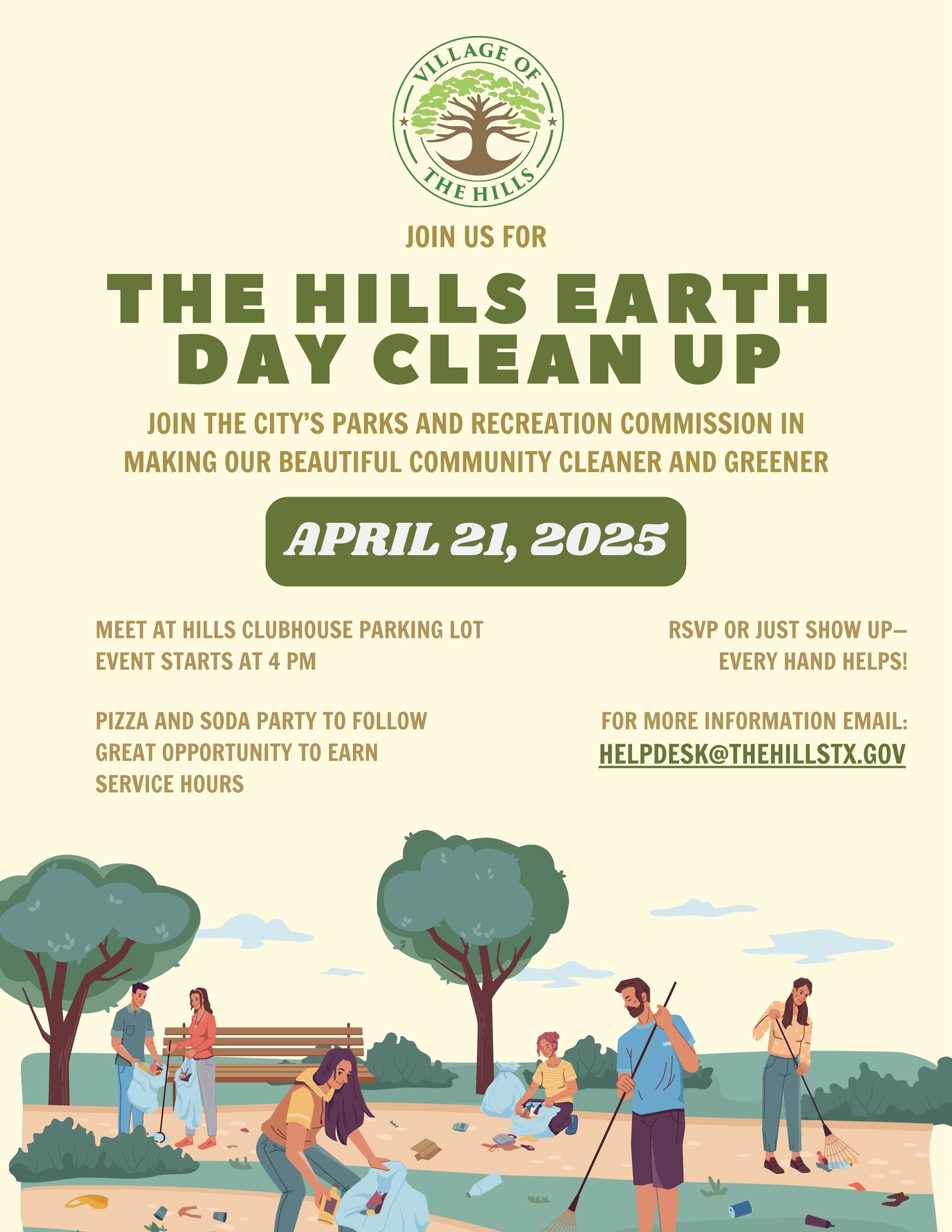 The Hills Parks And Recreation Commission Earth Day Clean Up